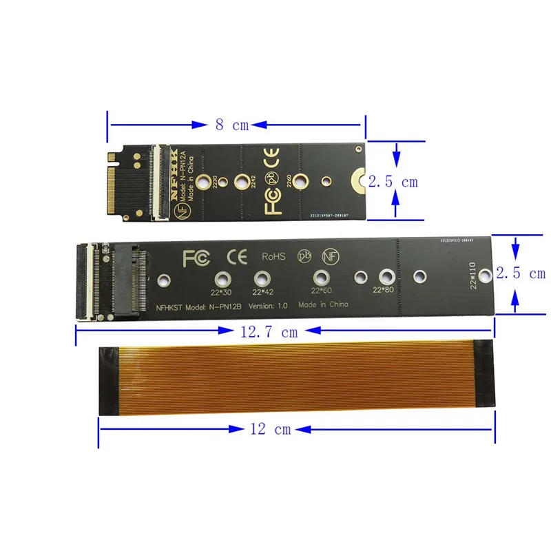 EPX-KB 1920 SM963 P4501 905P SSD 22110 ～ 2280 2 セクション アダプタ カード