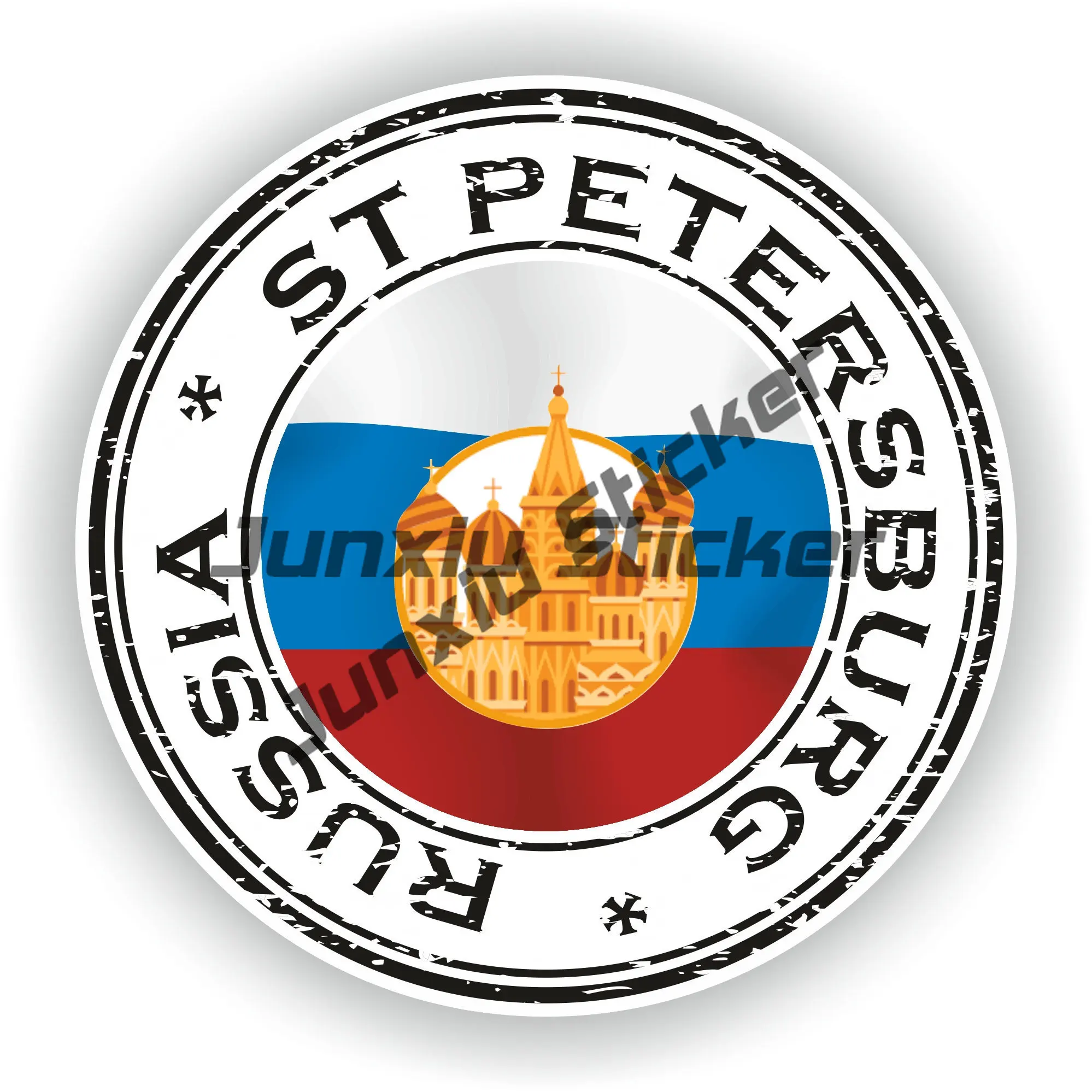 روسيا موسكو ST بطرسبرغ ختم جولة العلم ملصق روسيا RU روس معطف الأسلحة الشفاه اليد ملصق مضاد للماء اكسسوارات الديكور
