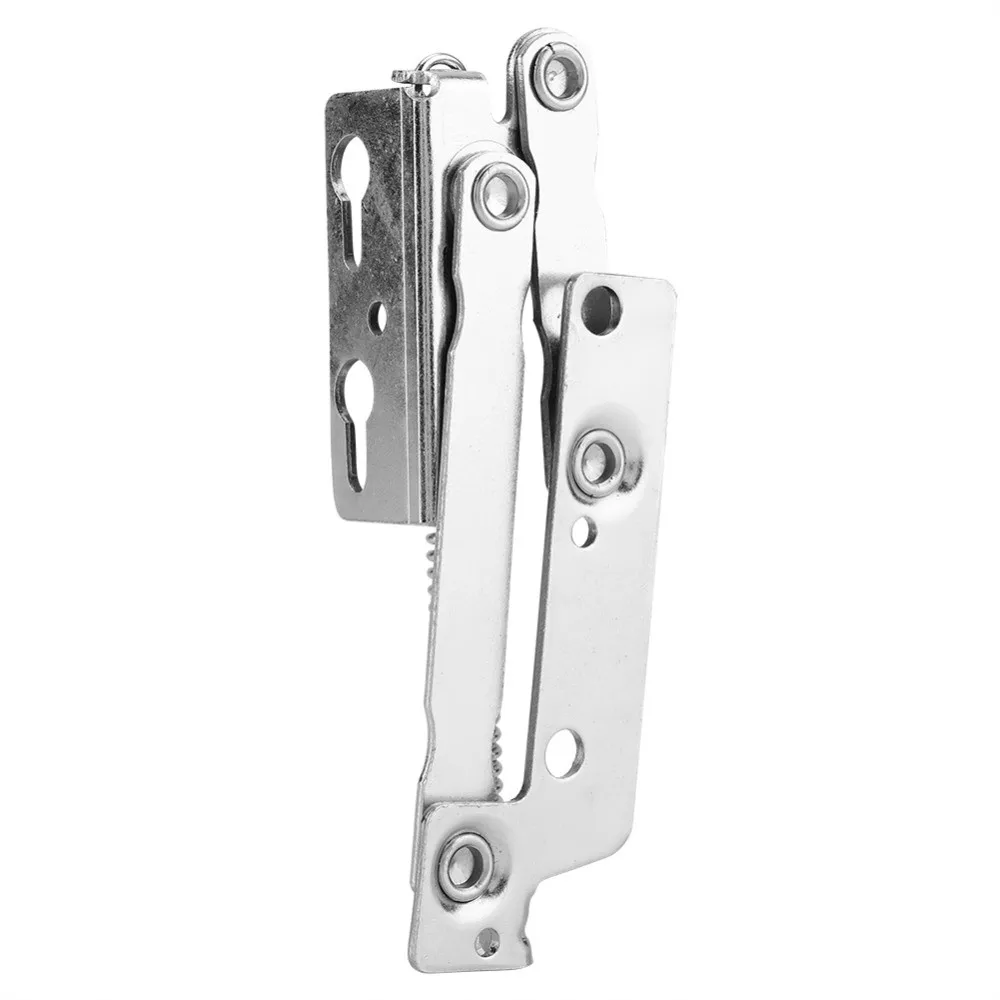 

2 Pieces Lid Support 80 Degree Spring Hinges Silver Heavy Duty Folding Lifting Bracket Sofa Hinge Lifters Cabinet Doors