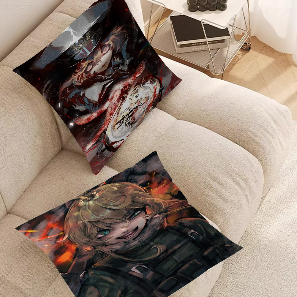 

Saga Of Tanya The Evil Pillow Cover For Bedroom Room And Living Room Sofa Decorative Cushion Cover