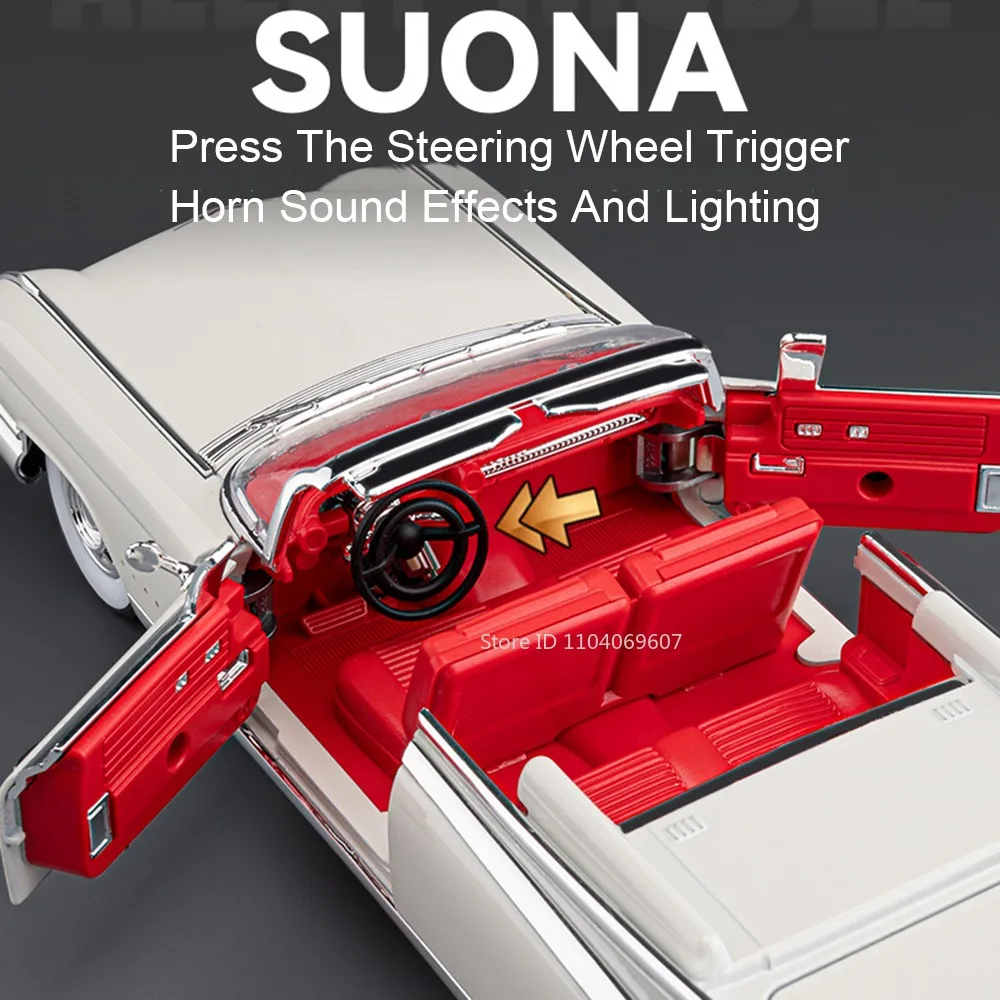 Scala 1:24 Eldorado 720S Modello di auto sportive giocattolo Pressofuso in lega Suono Luce Porte aperte Tirare indietro Ornamento Veicolo per i regali dei ragazzi