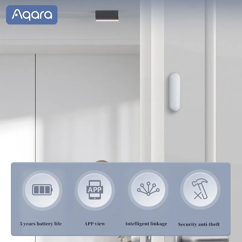 Aqara P1 sensore per porte e finestre Zigbee 3.0 Smart DetectorWireless Intelligent Linkage dispositivi per la casa intelligente per l\'app Homekit