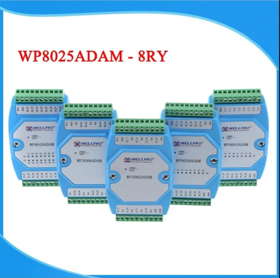 8RO Relay output module RS485 MODBUS RTU communication WELLPRO WP8025ADAM