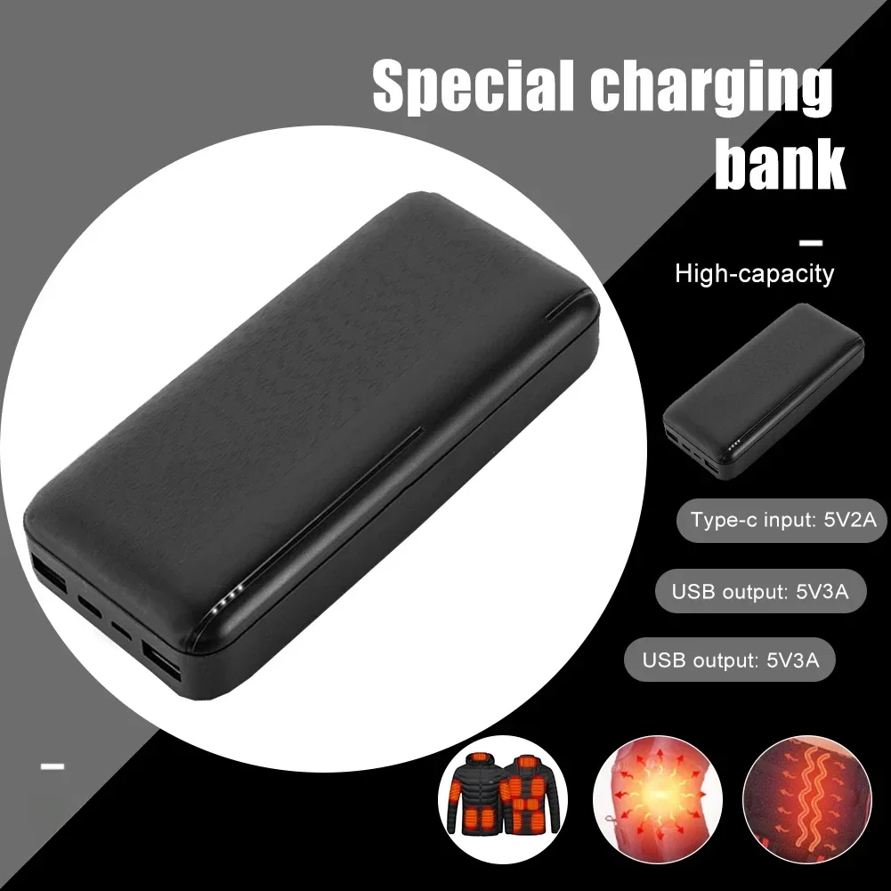 20000mAh 5V Portable Charger External Battery Pack For Heating Vest Jacket Scarf Gloves Electric Heating Equipment Power Bank