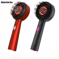 Electric Hair Regrowth Brush with Infrared Light Machine Acupoint Scalp Massage Anti-Hair Loss Exercise Hair Scrubber Combs