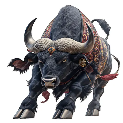 3 Ratels CF78 홈 장식 맞춤형 자동차 데칼을위한 강력한 황소 아트 벽 스티커