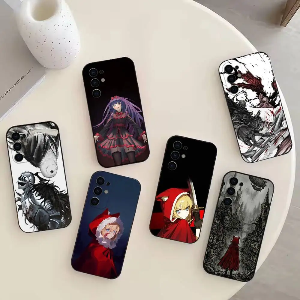 Game B-Black Souls Anime Phone Case For Samsung S25,S24,S21,S22,S23,S30,Ultra,S20,Plus,Fe,Lite,Note,10,Black Cover