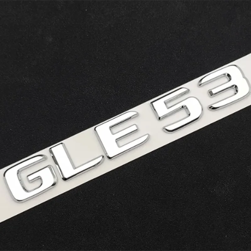 Immagine 5: 3d ABS Nero GLE53 Logo Lettere Bagagliaio di Un'auto Distintivo Parafango TURBO 4MATIC Emblema Adesivo Per Mercedes GLE53 AMG W166 W167 Accessori