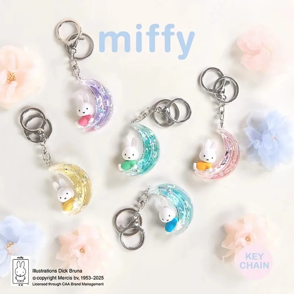 

Miffy Key Pendant Cartoon Figurine Ornament Accessory Cute Key Chain Decoration Gift for Bag Car Key Hanging Decor Gift Toys