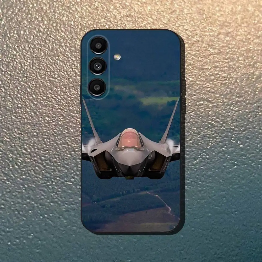 전투기 F35 F-22 라이트닝 전화 케이스 삼성 갤럭시 A13,A21s,A22,A31,A32,A52,A53,A71,A80,소프트 블랙 쉘