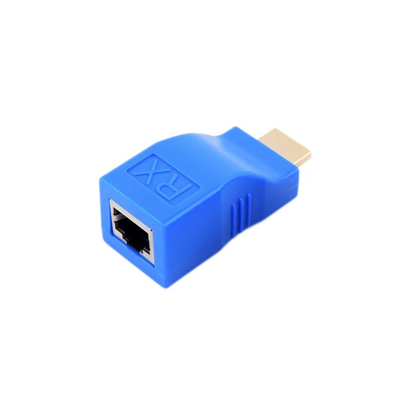 1080P HD 4K HDMI موسع RJ45 منافذ شبكة 30M HDMI إلى RJ45 عبر CAT5e / 6 UTP LAN موسع كابل