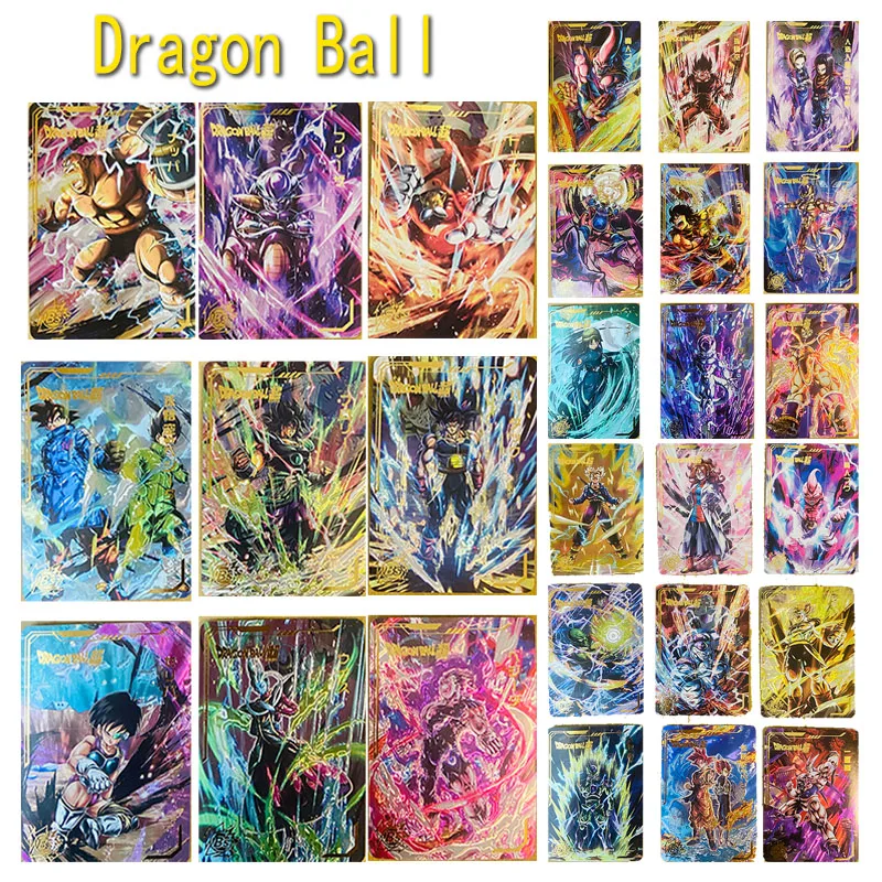 Dragon Ball Son Goku Bejita Yonsei Beerus Majin Buu Android 17 DIY homemade card sets Toy collection Birthday Christmas gifts