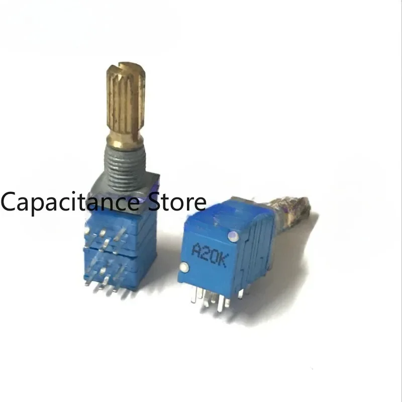

5PCS Precision potentiometer 4-channel four channel A20K audio amplifier volume shaft length 20mm