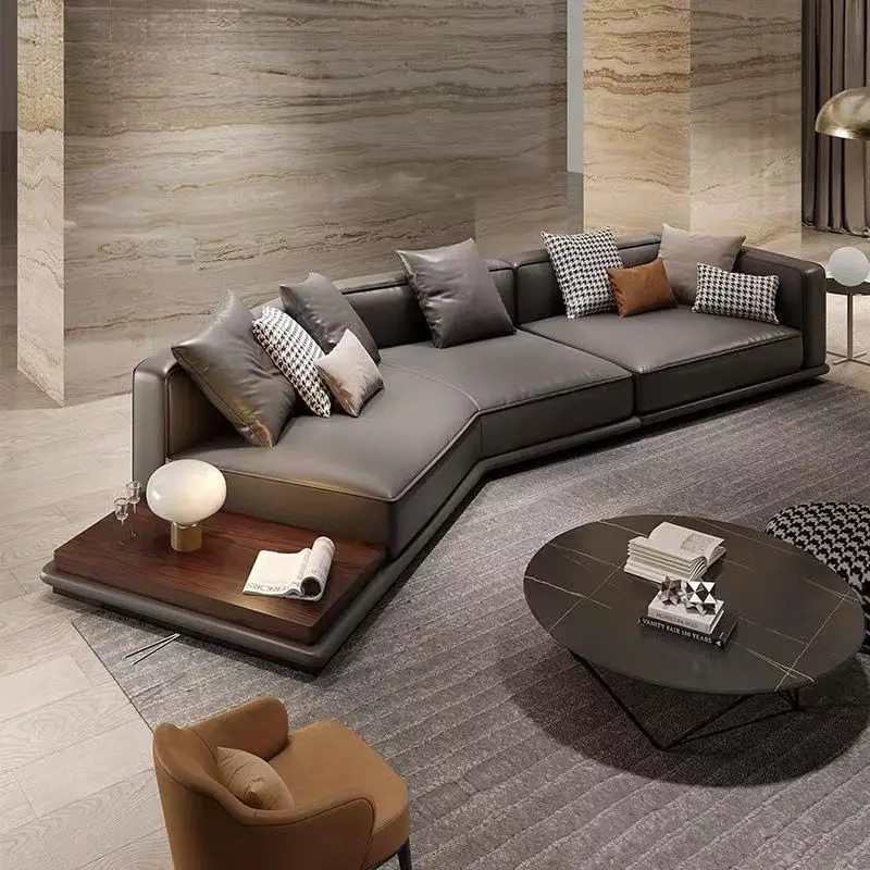 Horizon, leather, sofa, Italian, minimalist, high end, large flat, top layer, cowhide, modern simplicity