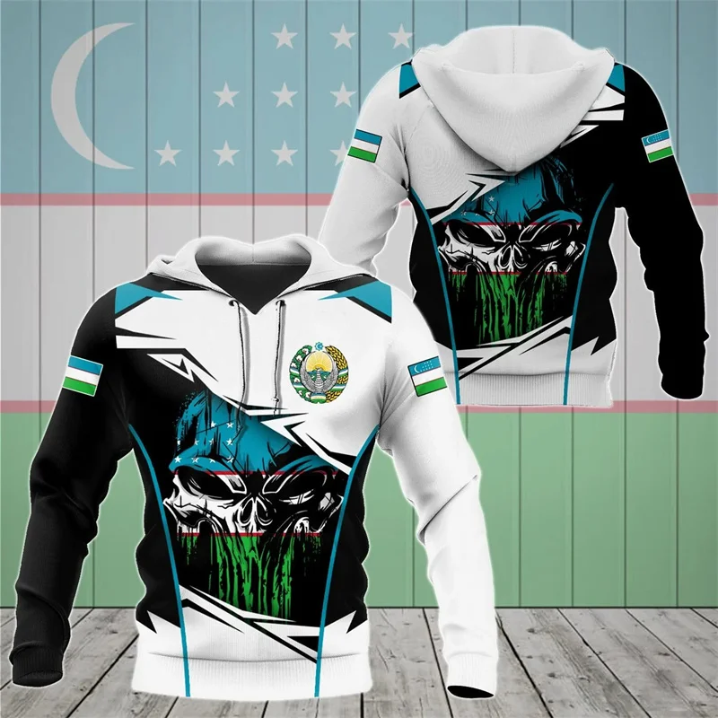 Uzbekistan National Emblem 3D Printed Unisex Hoodie Loose Sweatshirts Autumn Street Sports Pullover Sweatshirts Kid Hoodies