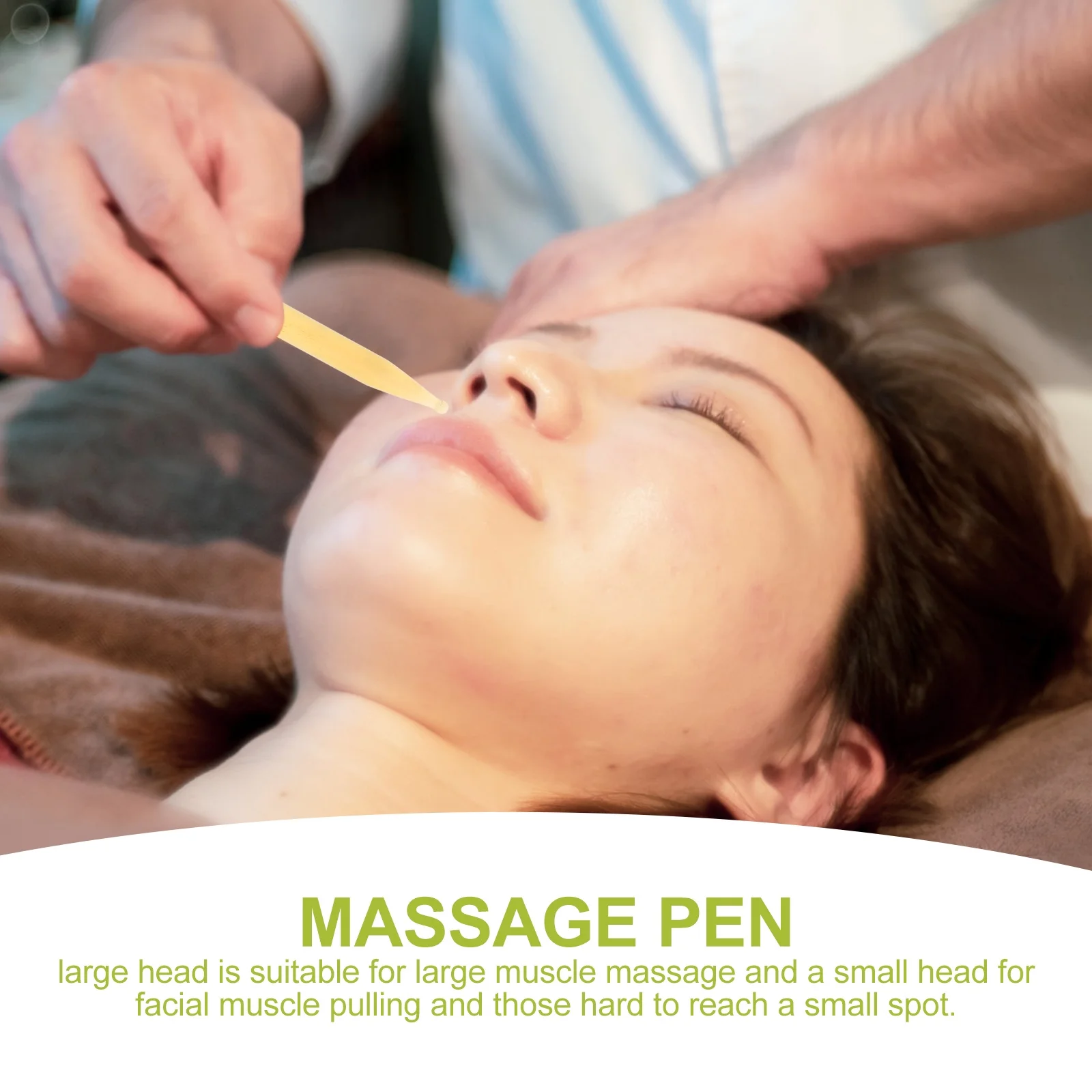 

Массажная ручка с большими маленькими головками для облегчения глубоких тканей, акупунктурная палочка, портативный инструмент для боли в спине, шее, плечах