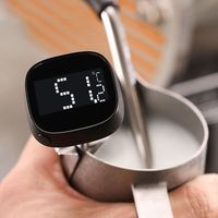 Electronic Instant Read Digital Thermometer Accurate Large Screen Coffee Thermometer Professional with Clip Food Probe