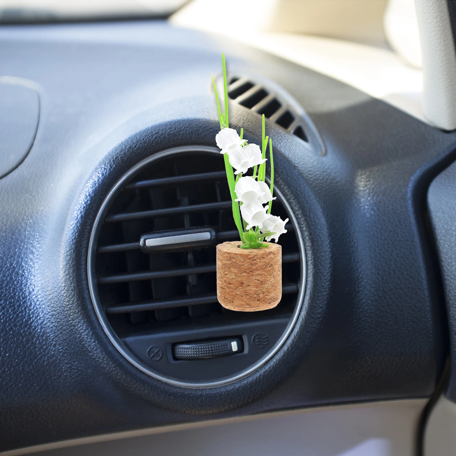 

Car Air Freshener Vent Clips Dashboard Decor Aroma nament Unique Design Good Workmanship Car Interior Decor Simulated Plant Pot