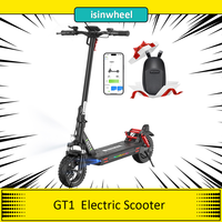 isinwheel GT1 Electric Scooter, 800W Motor, 48V 10Ah Battery, 10\