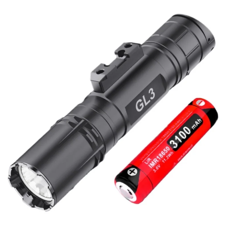 Klarus Rechargeable Tactical Flashlight 2100LM LED Torch with Removable Slide Rail Mount and Remote Switch for Hunting Camping