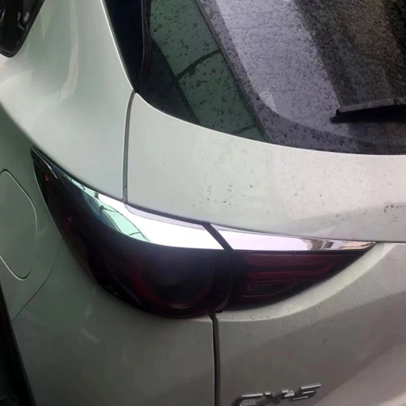 For Mazda Cx-5 Cx5 KF 2017-2022 Carbon Front Rear Head Light Lamp Eyelid Eyebrow head tail light Strip Exterior Accessories