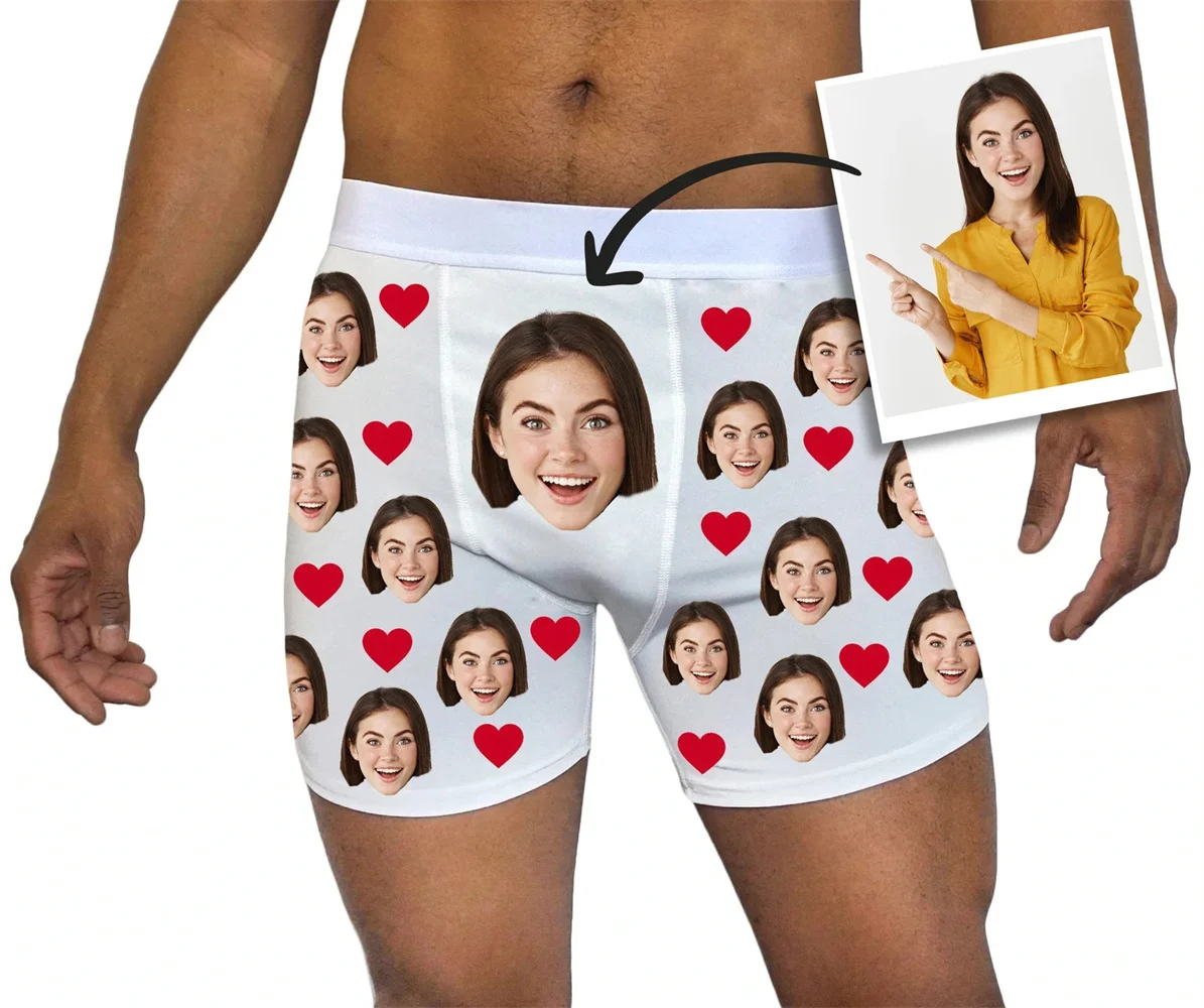 Personalized Face Boxers for Groom, Custom Photo Husband Boxers, Underwear With Face For Men, Gift For Boyfriend, Anniversary