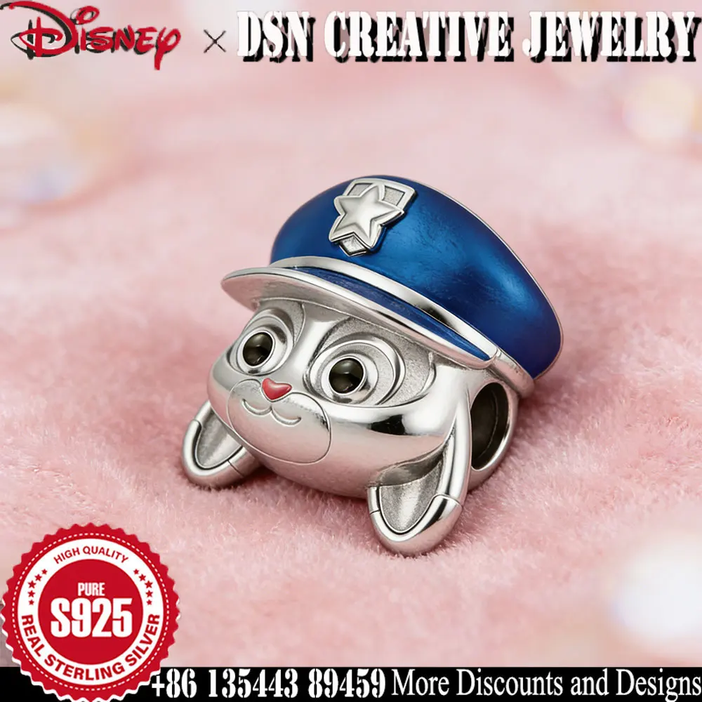 DSN 925 الفضة سحر ديزني Zootopia نيك وايلد جودي الأطواق الخرز ل سوار لعب الطفل الكرتون لطيف حلية مجوهرات هدية