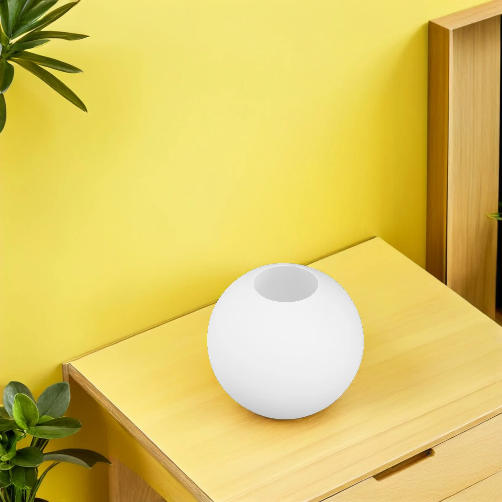 HOLIDYOYO متجمد زجاج غلوب غطاء مصباح 13.8 سنتيمتر الأبيض جولة أوبال فقاعة غطاء لاستبدال تركيب المصابيح #5