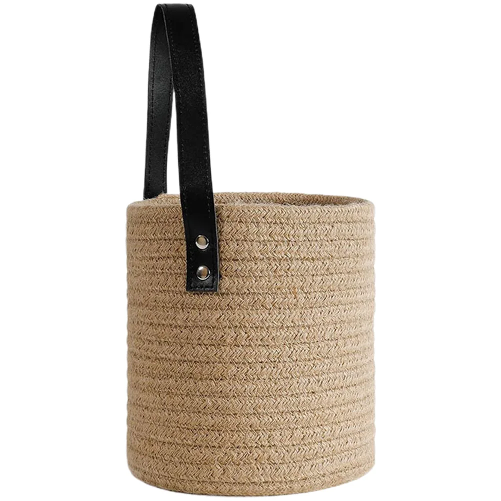 

Cotton Wall Hanging Storage Basket Woven Flower Basket for Home Bathroom Bedroom Kitchen Plant Holder Organizer