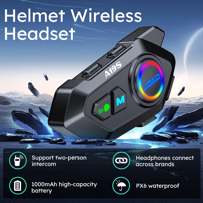 

Motorcycle Helmet Earphones A19S - Communication System for Bikers