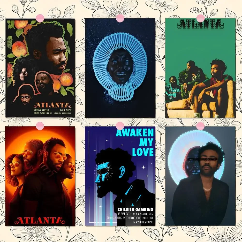 Donald Glover Awaken My Love Poster Matte Self-Adhesive Wall Art Print Living Room Bedroom Home Decor