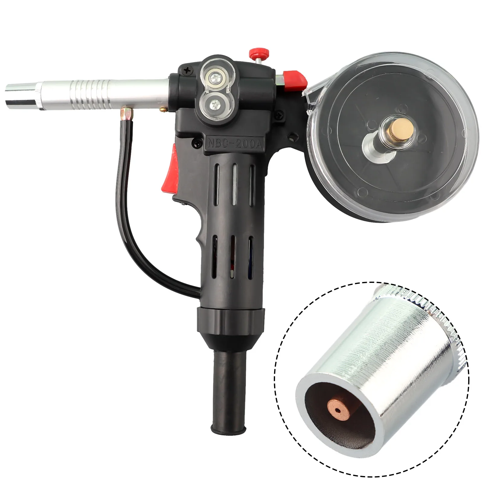 Easy To Use For Tight Spaces MIG Welding Spool 200A Welding Torch Adjustable Drive Roll Tension Easy To Remove