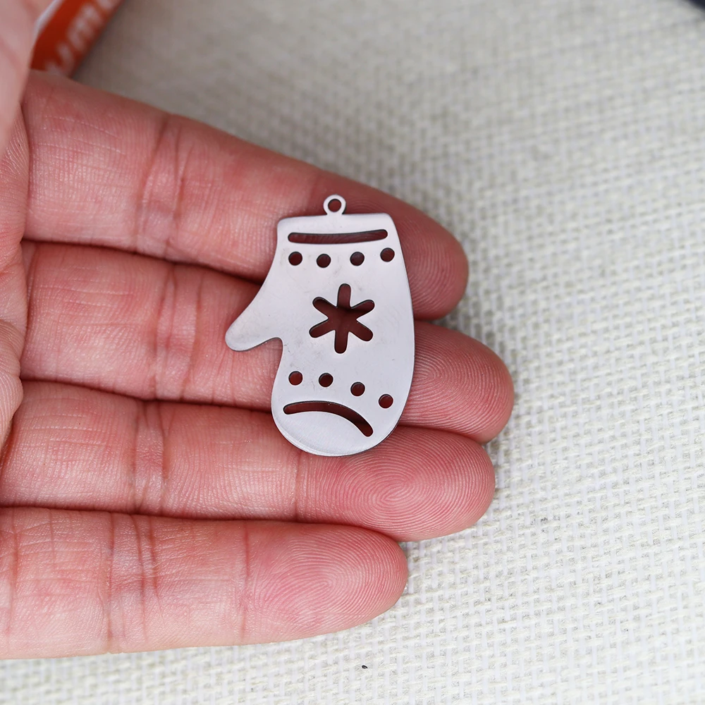 クリスマスのステンレス鋼のスノーフレークグローブ,ネックレス - Jewelry Making Gloves のレビューと価格