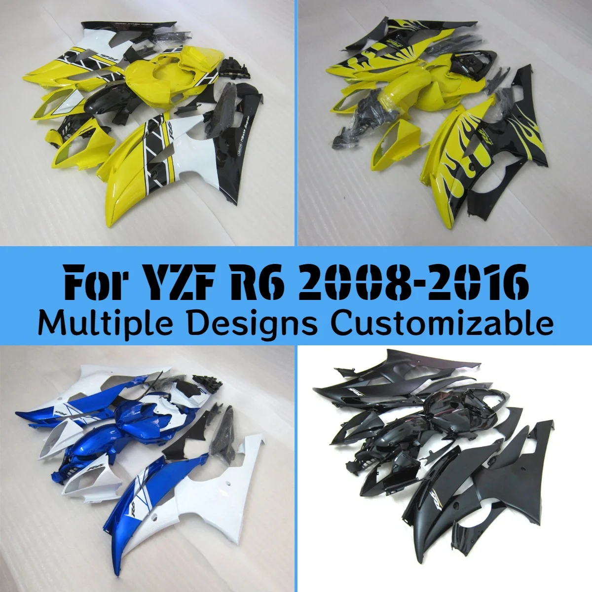 

Комплект обвесов для мотоцикла YAMAHA YZFR6 2008-2016, стильный, на заказ, из высококачественного АБС-пластика, литье под давлением