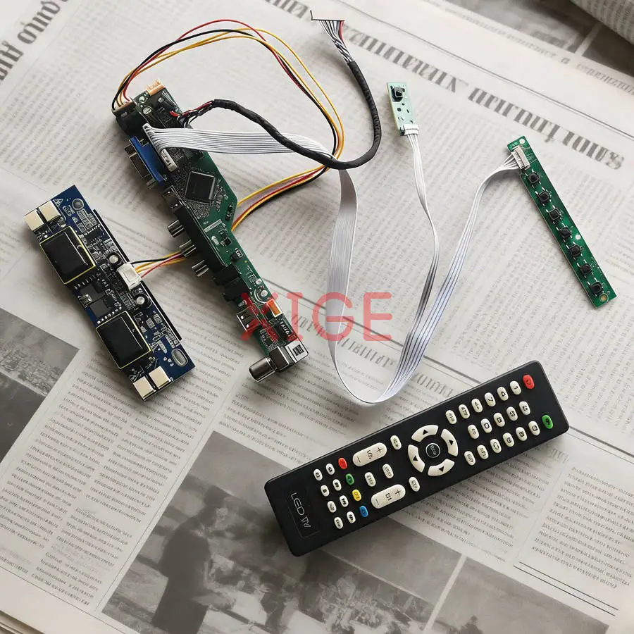 

Комплект платы контроллера матрицы для HT15X13 TM150XG HT15X15 T150XG01 DIY 4-CCFL HDMI+VGA+AV+USB 1024x768 LVDS 20-контактный 1024*768