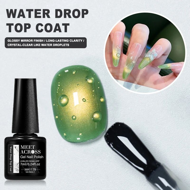 7 ml Water Drop Top Coat & Super Top Coat Gel Nagellack Ultra-Glänzender Schutzlack UV/LED Gel Nagelzubehör