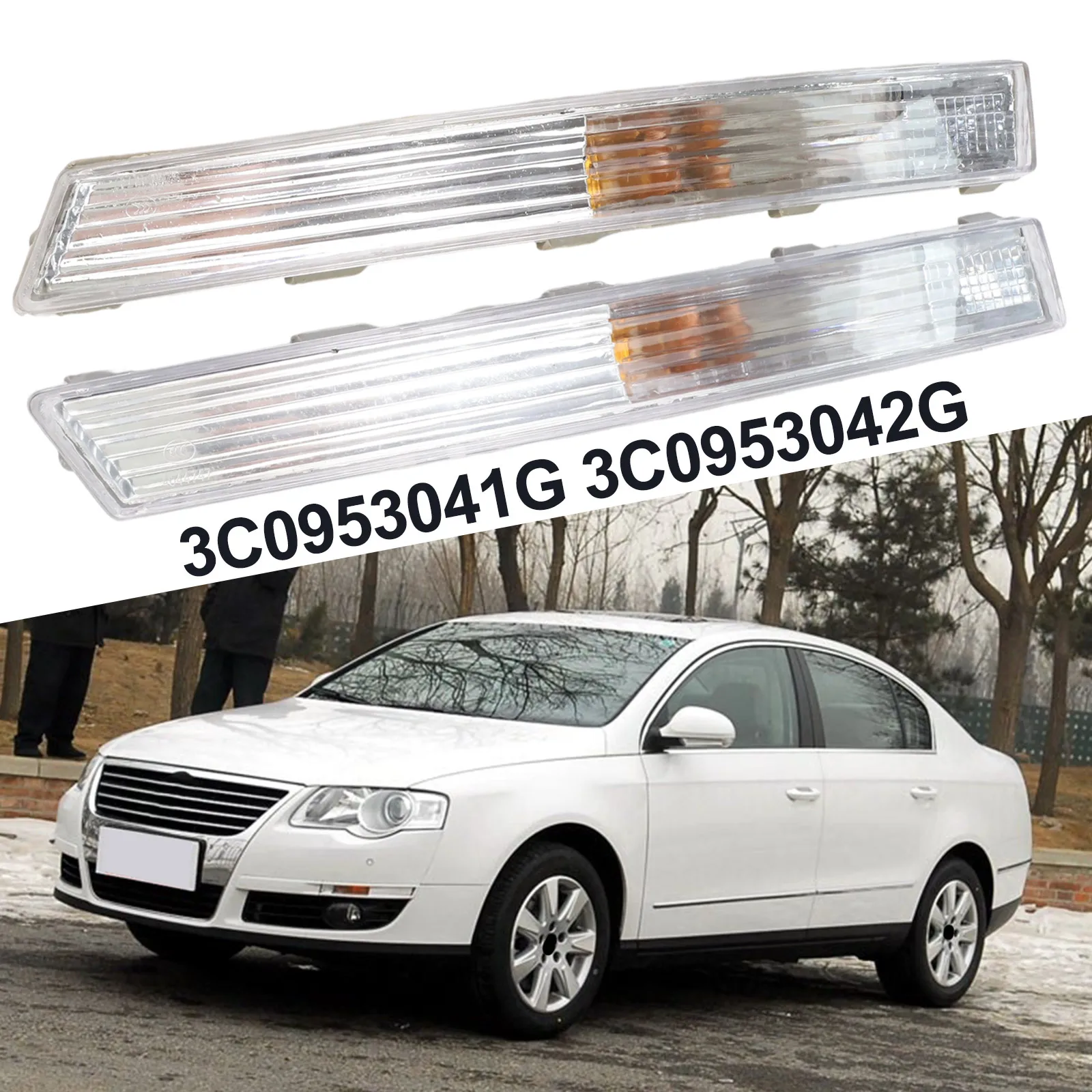 

Front Bumper Signal Lamp Front Bumper Turn Signal Light Factory Specifications Grey Color Perfect Match Plastic Material