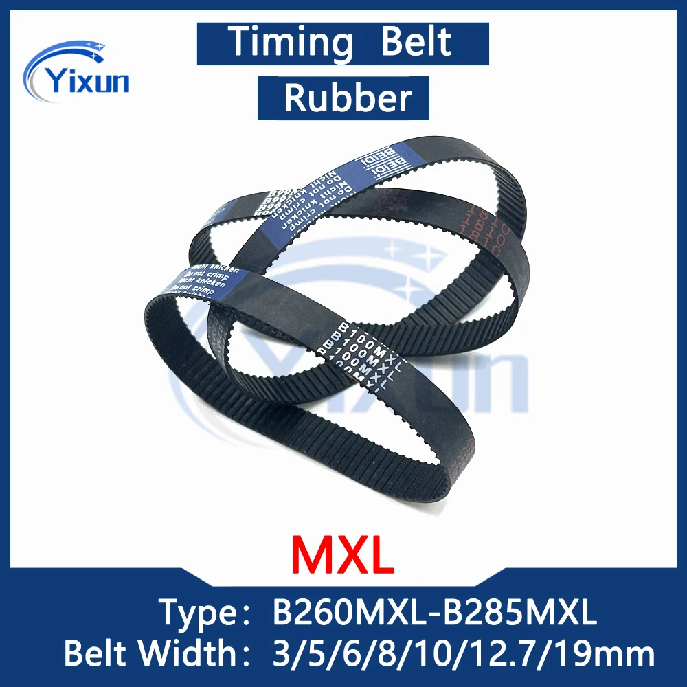 

MXL Loop Synchronous Timing Belt B260 B263 B265 B268 B270 B273 B275 B276 B280 B281 B283 B285 Width 3/5/6/10/19mm MXL Drive Belt