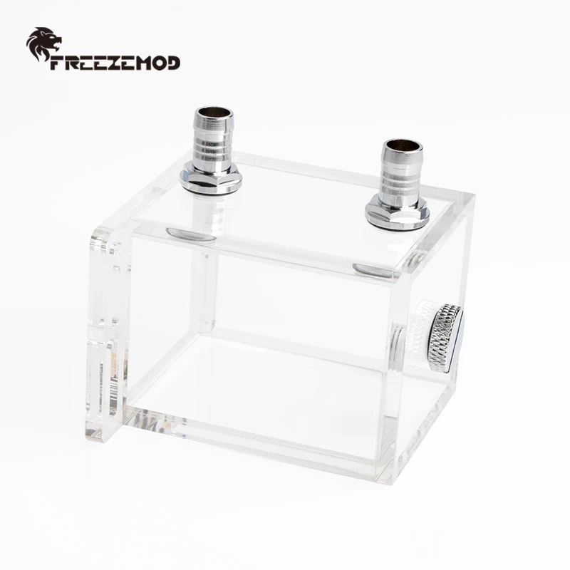 Acrylic Mini Square Reservoir Water Cooling Tank With Fittings GQSX-T3