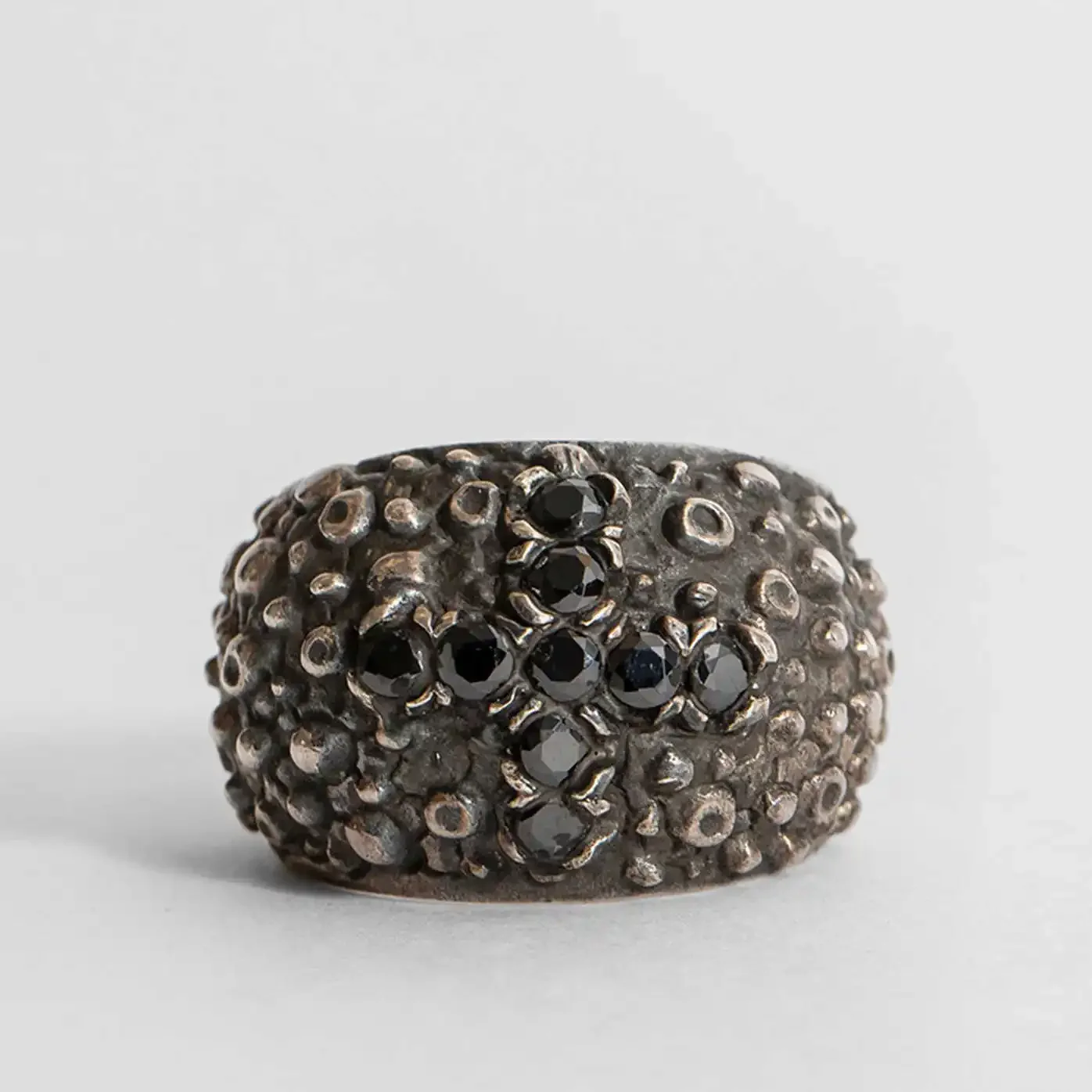 

YOJI OOAK кольцо из стерлингового серебра 925 пробы с бриллиантом, винтажное кольцо ручной работы для мужчин, подарок, ювелирные изделия Darktie