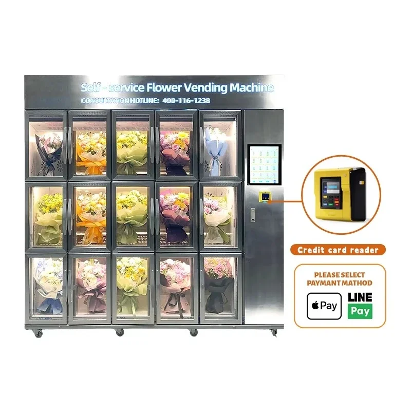 Special Price Explosion Large Capacity Supplier Subway Station Flower Vending Machine