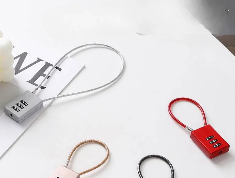 combination lock, padlock, small locker, suitcase, steel wire dormitory cabinet, lock head with key.