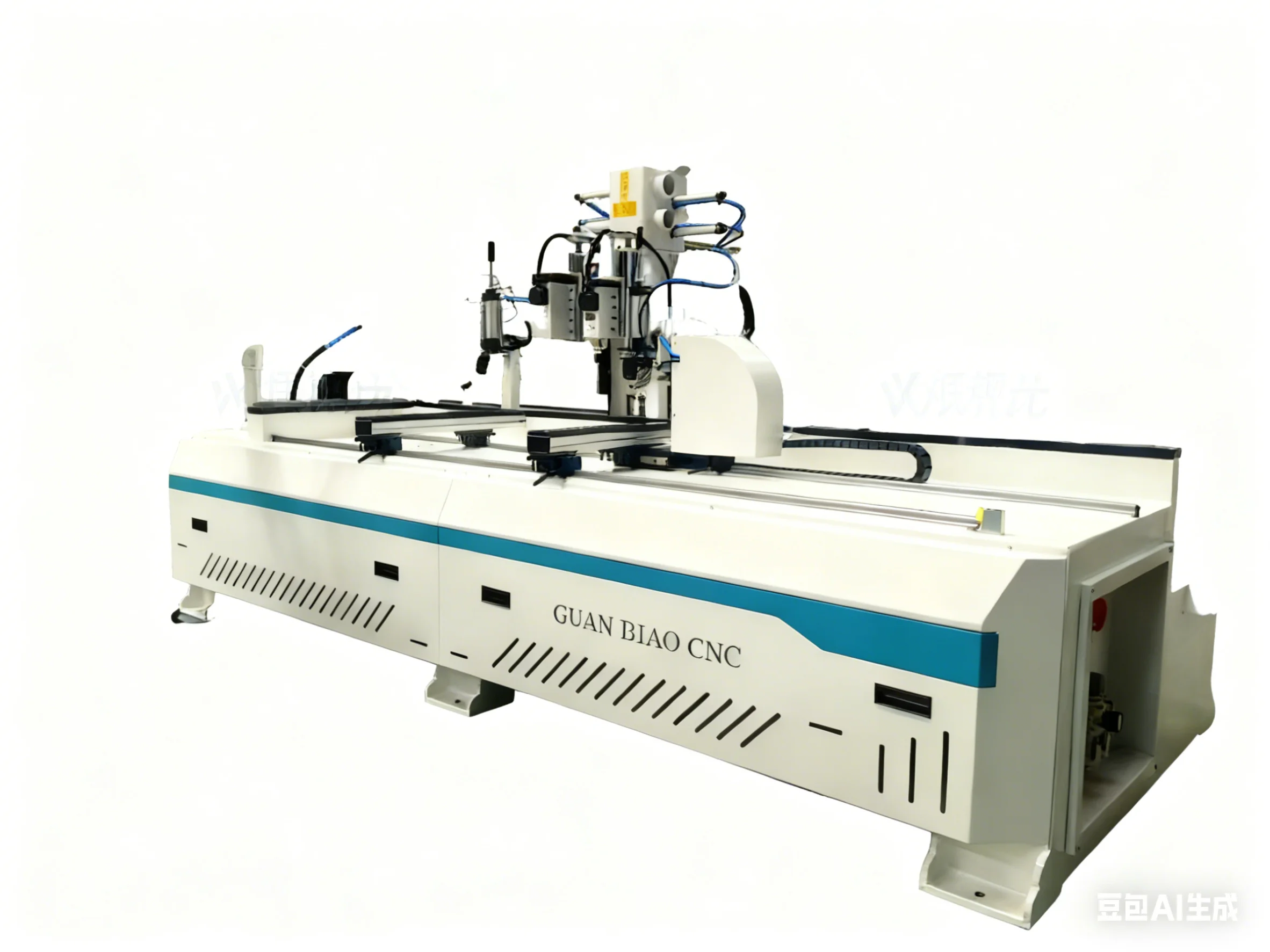 Furniture Production Line Solution Horizontal Drilling 4 Spindle Wooden Door Lock Hole Drilling Machine Mortising Machine