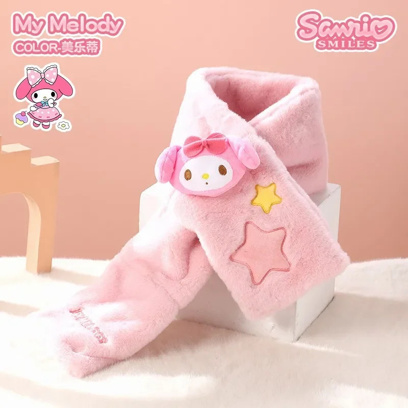 Hello Kitty de Sanrio, un versátil accesorio de moda para niñas en otoño e invierno, lindo, lindo y divertido, con un toque suave