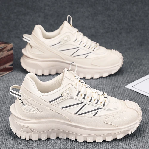 CYYTL 남성용 캐주얼 스니커즈, 패션 스포츠 스케이트보드 가죽 야외 디자이너, 럭셔리 플랫폼 러닝 테니스 작업 로퍼 