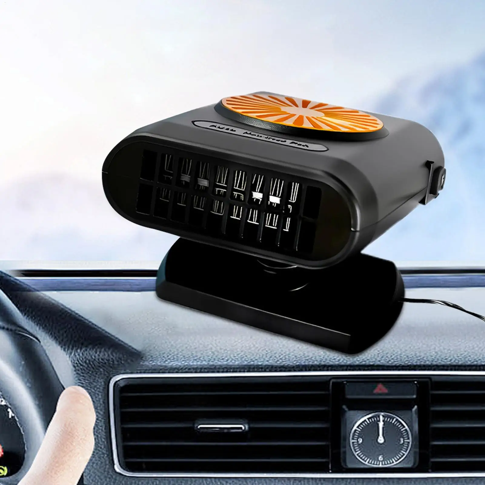 سخان سيارة 200 وات سخان السيارة 12 فولت/24 فولت مزيل الصقيع للزجاج الأمامي مروحة التدفئة الداخلية للسيارات لوقوف السيارات في الشتاء اليومي #4