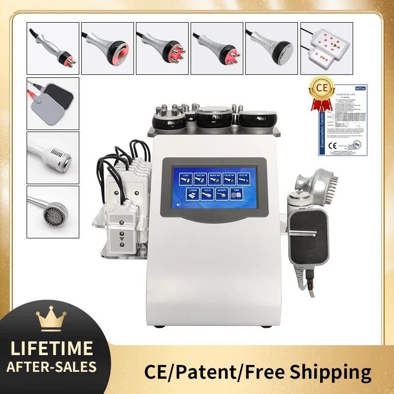 

40K 9 in 1 Lipolaser Cavitation Slimming Fat Burner Anti-Wrinkle Rejuvenation Skin Lift Tighten Body Radio Frequency Body shapin