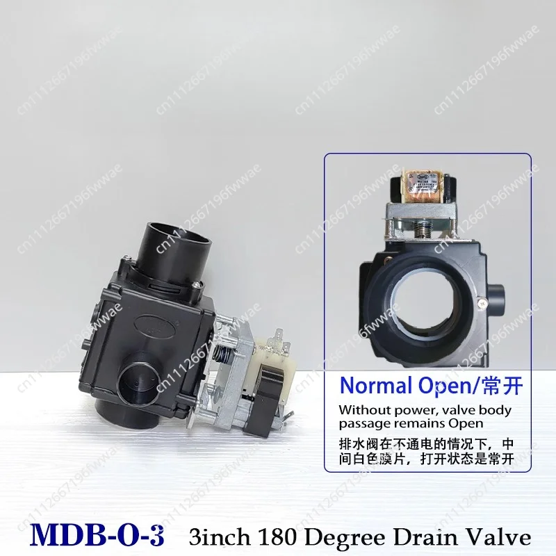 For 3-Inch 180-Degree Washer Drain Valve with Overflow Pump for Speed Queen, MDB-O-3 Commercial Laundry Replacement Part