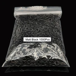 1000pcs Matt Black Carp Splay Rings Swivel Buckle Lure Leader Sinker Eyes Lure Connector Fishing Goods Tackle Accessories Pesca