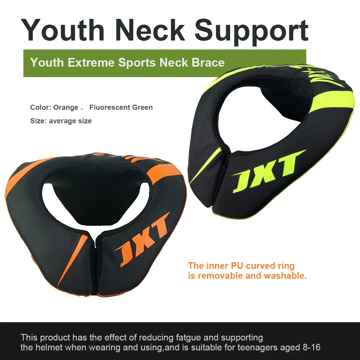 Teenager Neck Guard Motorcycle Neck Protector For 8‑16 Years Old Kids Youth Motocross Dirt Bike Neck Support Protective Gear
